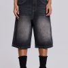 Jaded London Washed Black Jumbo Jorts | Jorts