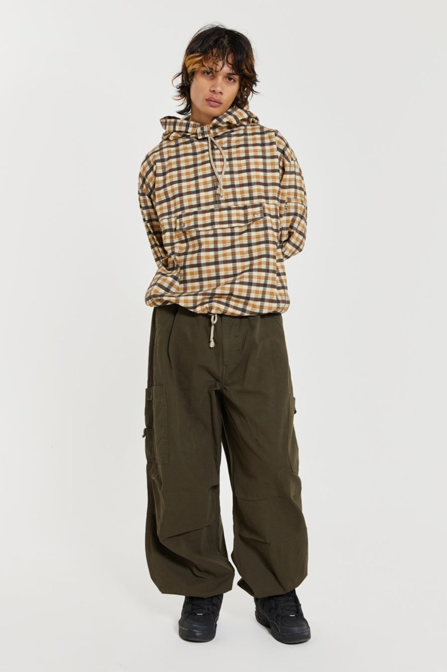 Jaded London Khaki Parachute Cargo Pants | Trousers & Pants