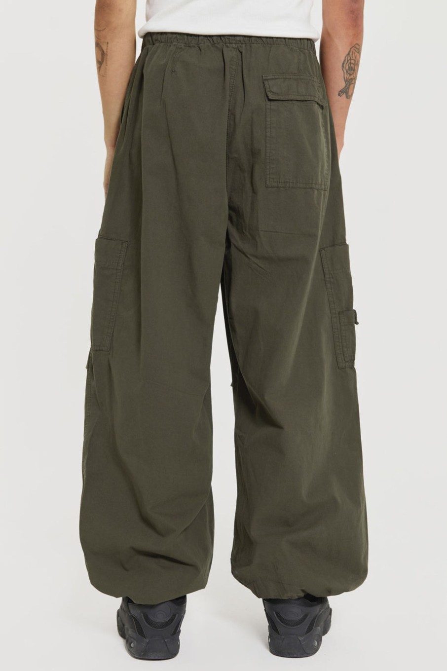 Jaded London Khaki Parachute Cargo Pants | Trousers & Pants