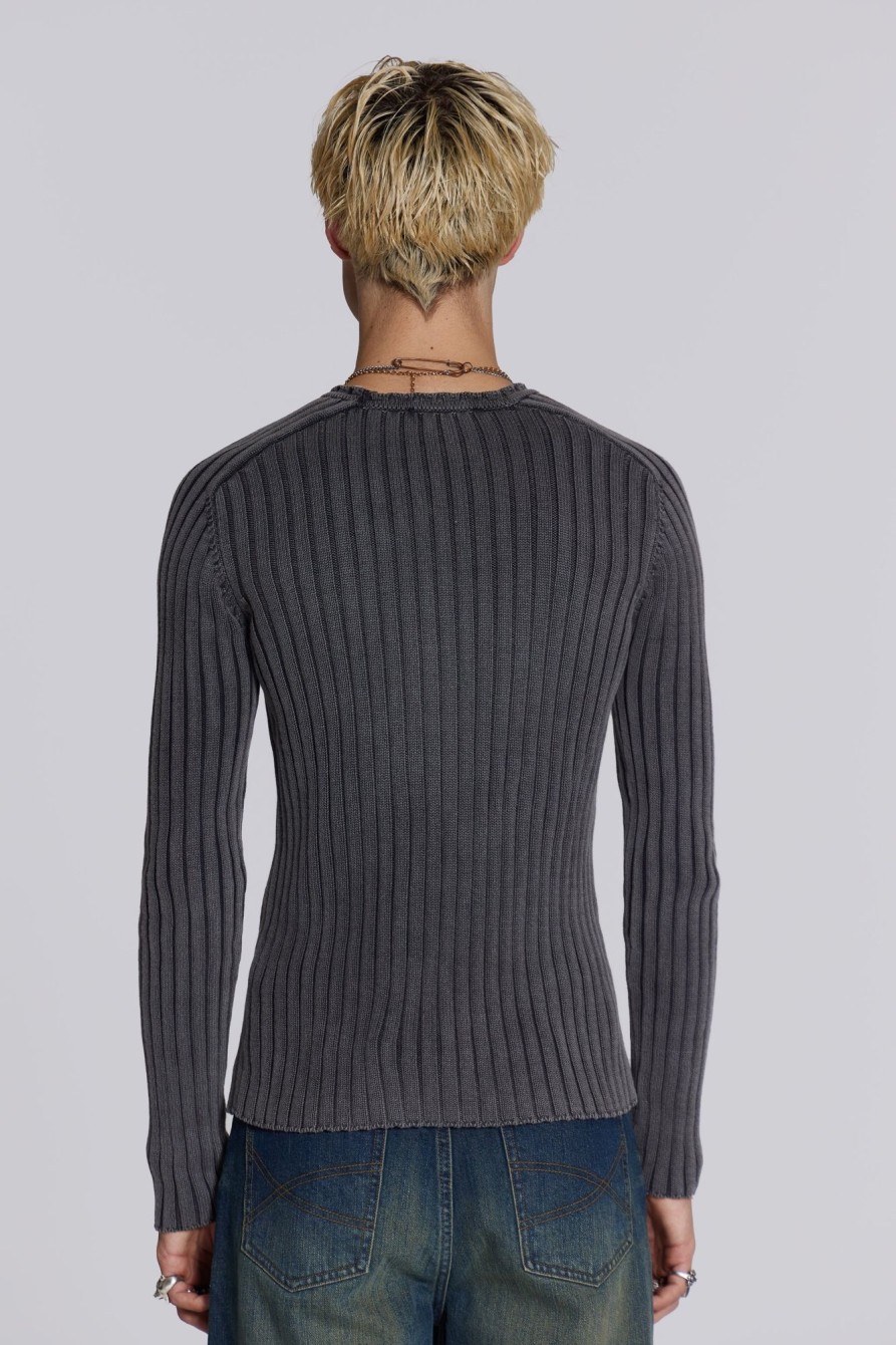 Jaded London Black Vault Knit | Knitwear