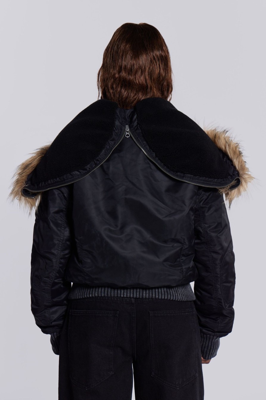 Jaded London Black Jet Jacket | Outerwear