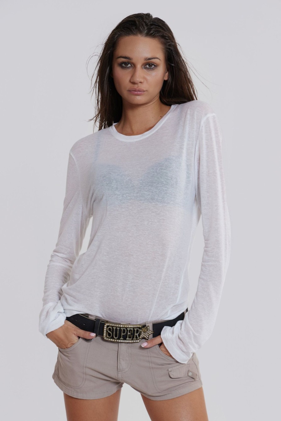 Jaded London White Mist Long Sleeve | Long Sleeve Tops