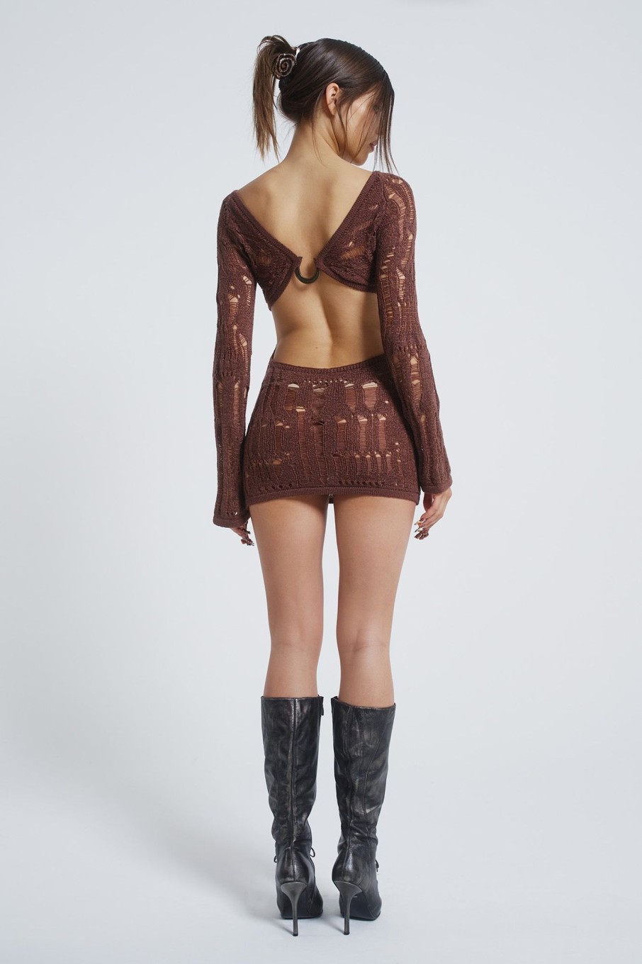 Jaded London Saddle Up 2-Way Knitted Mini Dress | Knitwear