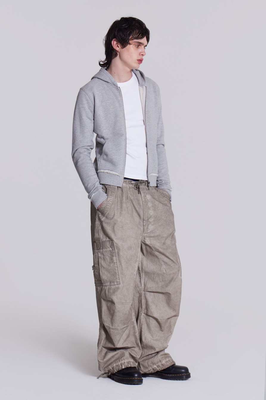 Jaded London Stone Oil Wash Parachute Pants | Trousers & Pants