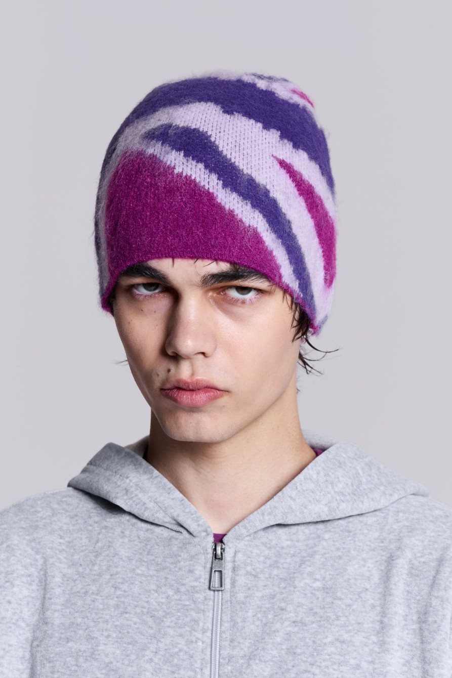 Jaded London Purple Patriot Beanie | Accessories