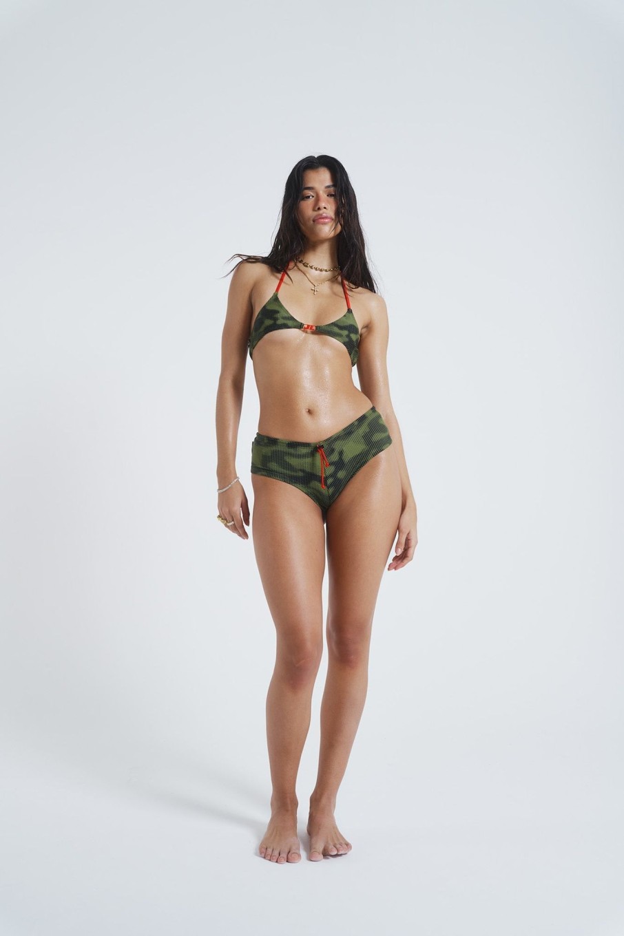 Jaded London Astro Camo Micro Triangle Bikini Top | Micro Bikinis