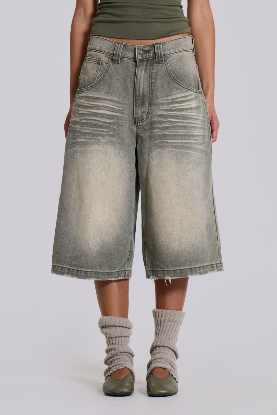 Jaded London Khaki Colossus Jorts | Jorts