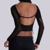 Jaded London Rave Knit Backless Top | Crop Tops