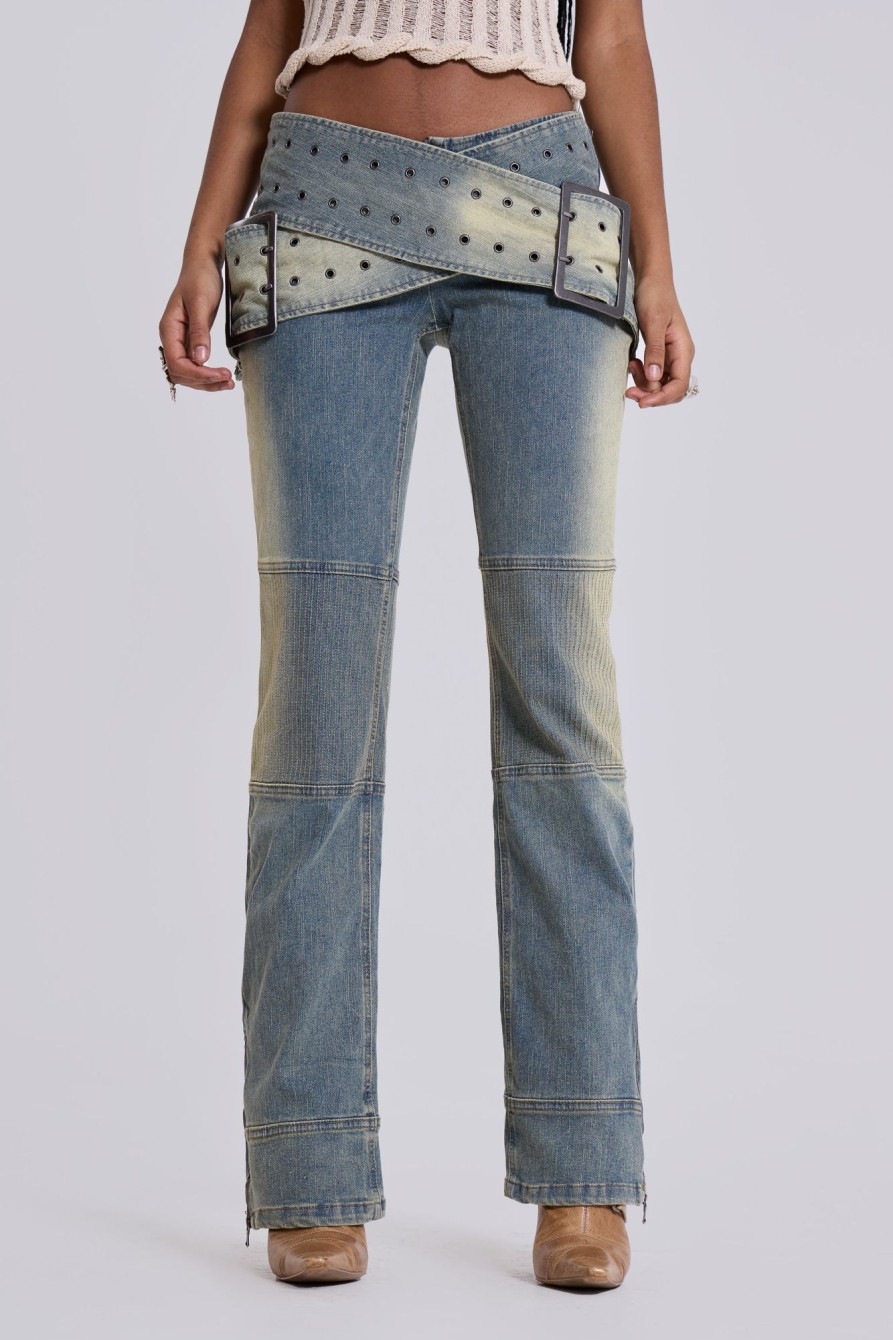 Jaded London Assassin Light Denim Jeans | Statement Jeans