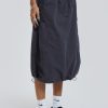 Jaded London Vintage Grey Midi Cargo Skirt | Parachute Pants