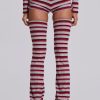 Jaded London Isla Stripe Thigh High Leg Warmers | Accessories