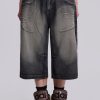 Jaded London Black Ethereal Colossus Jorts | Shorts & Jorts