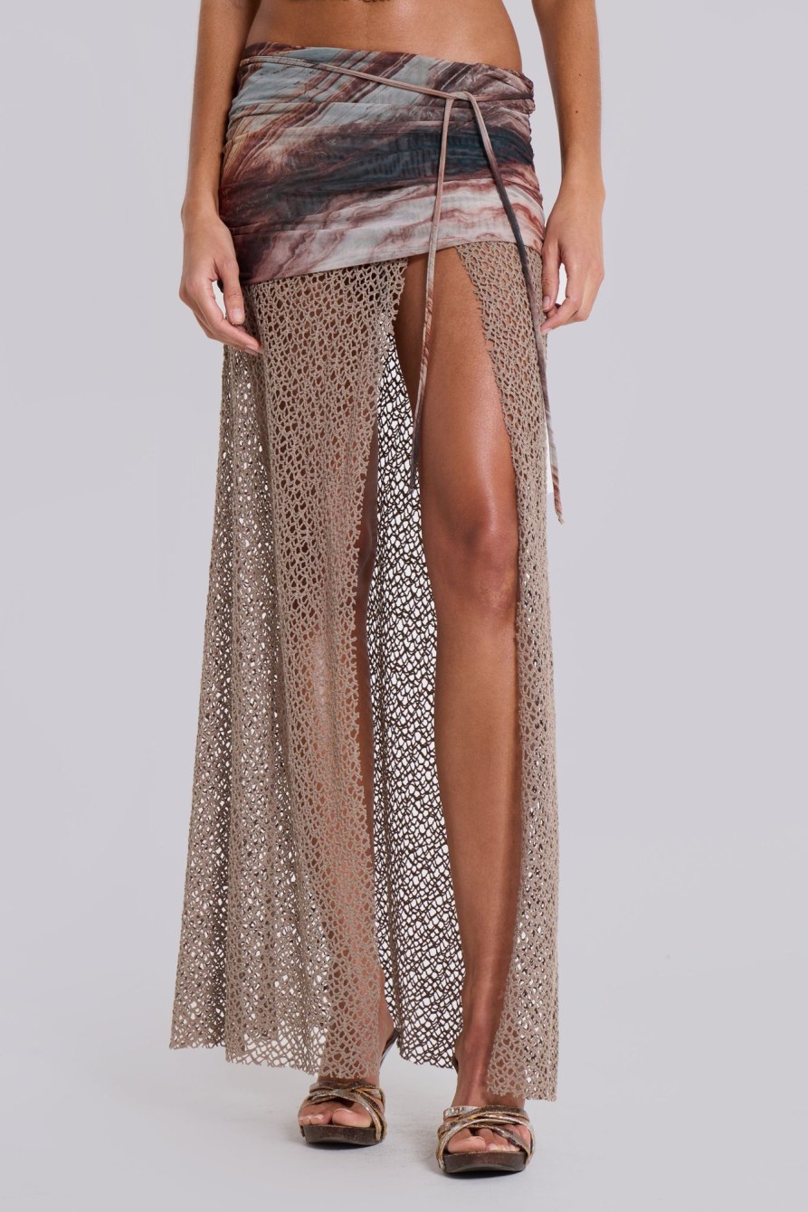 Jaded London Kumina Layered Maxi Skirt | Beach Cover Ups