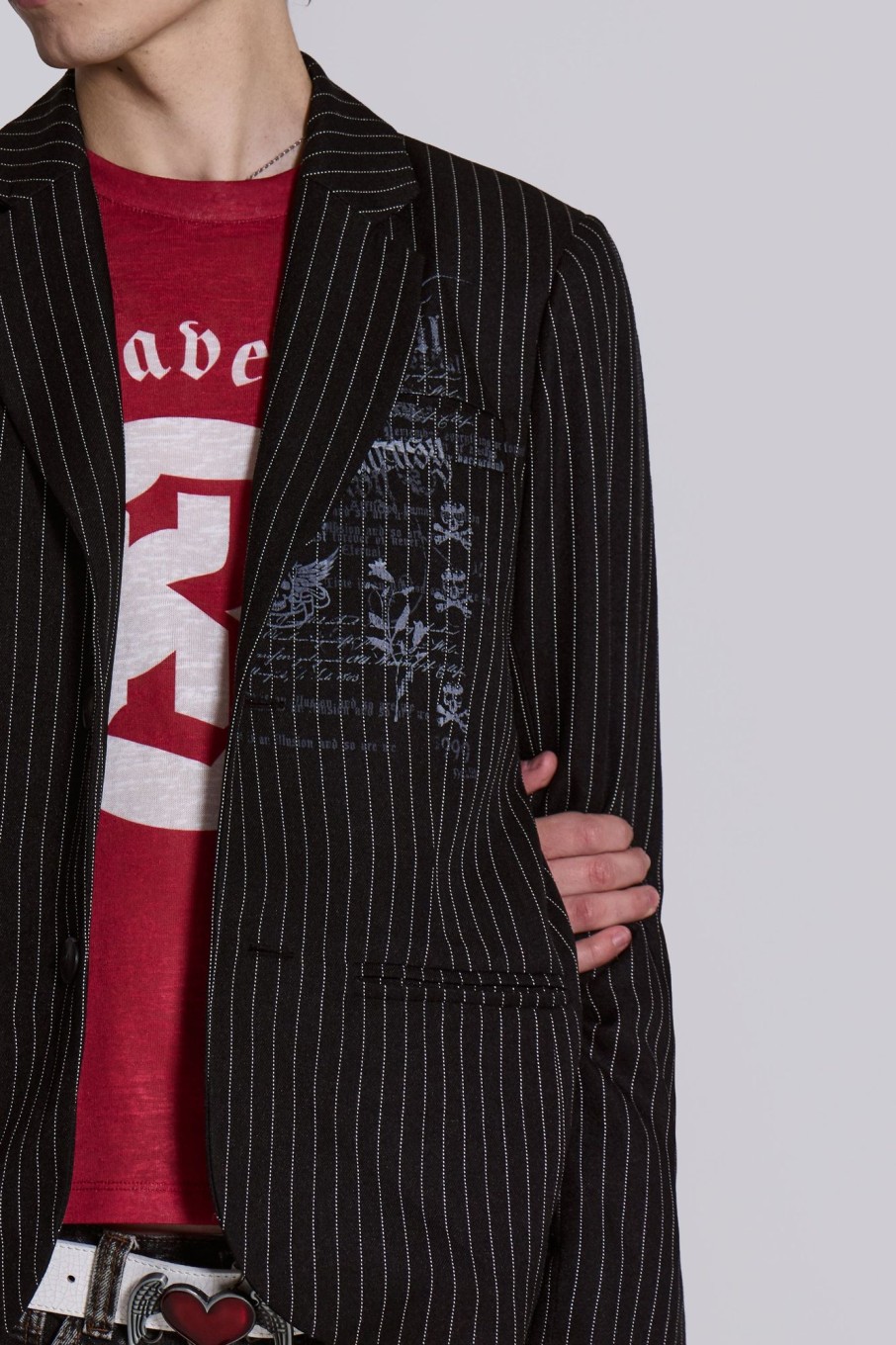 Jaded London Dropout Pinstripe Blazer | Tailoring