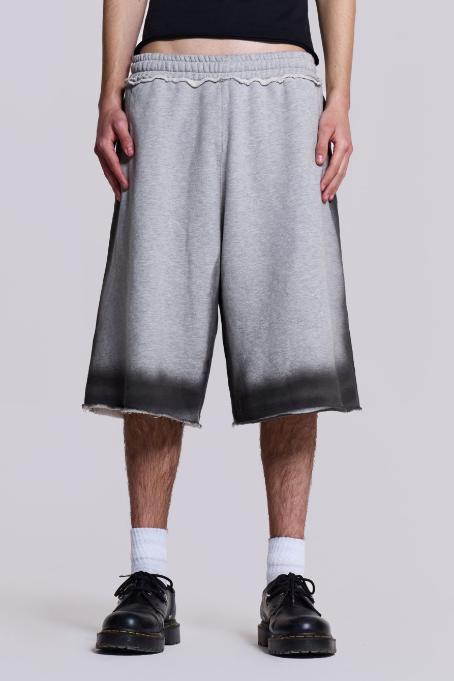 Jaded London Grey Spray Monster Shorts | Loungewear