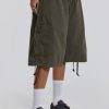 Jaded London Khaki Parachute Cargo Shorts | Shorts & Jorts