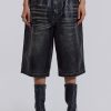 Jaded London Ash Faux Leather Colossus Shorts | Colossus Jeans