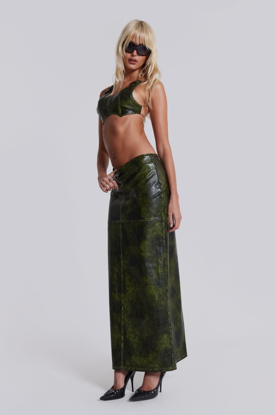 Jaded London Venom Faux Leather Maxi Skirt | Maxi Skirts