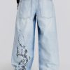 Jaded London Blue Decal Colossus Jeans | Jeans