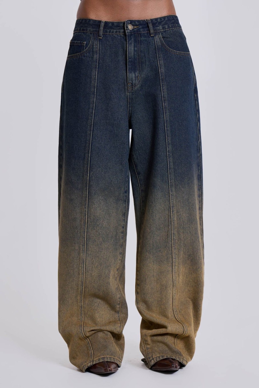 Jaded London Gypsum Dipdye Jeans | Statement Jeans