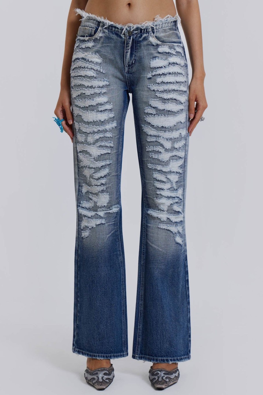 Jaded London Viper Low Rise Jeans | Statement Jeans