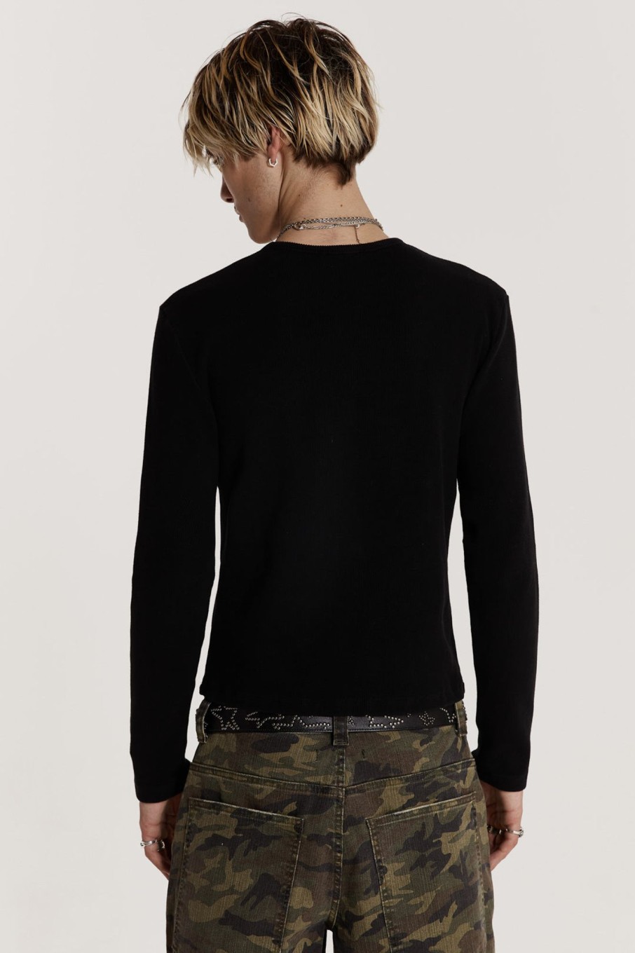 Jaded London Tainted Long Sleeve Tee | Knitwear