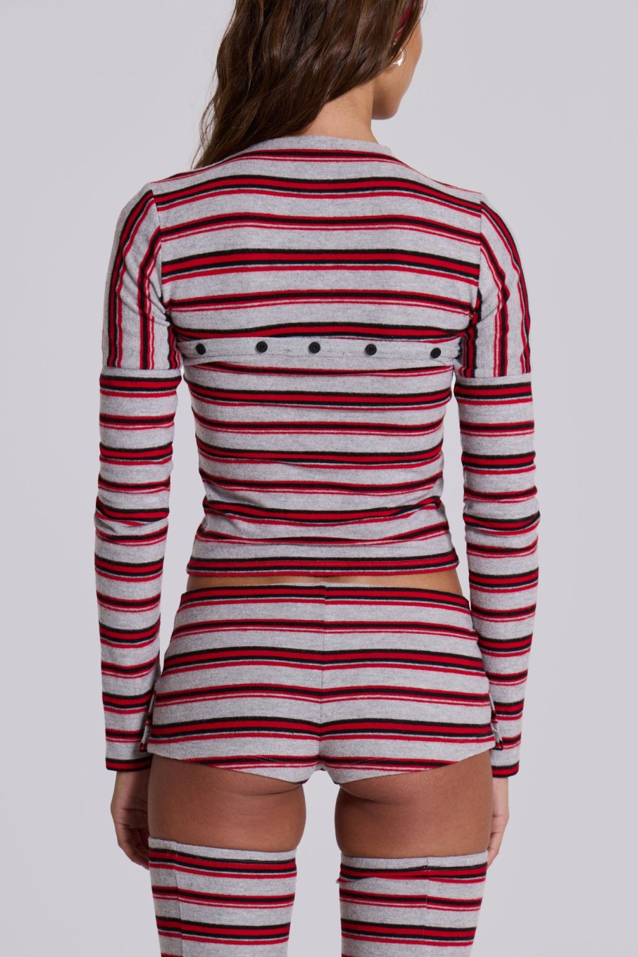 Jaded London Isla Stripe 3 In 1 Cardigan | Long Sleeve Tops