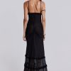 Jaded London Fatale Maxi Dress In Midnight Black | Maxi Dresses