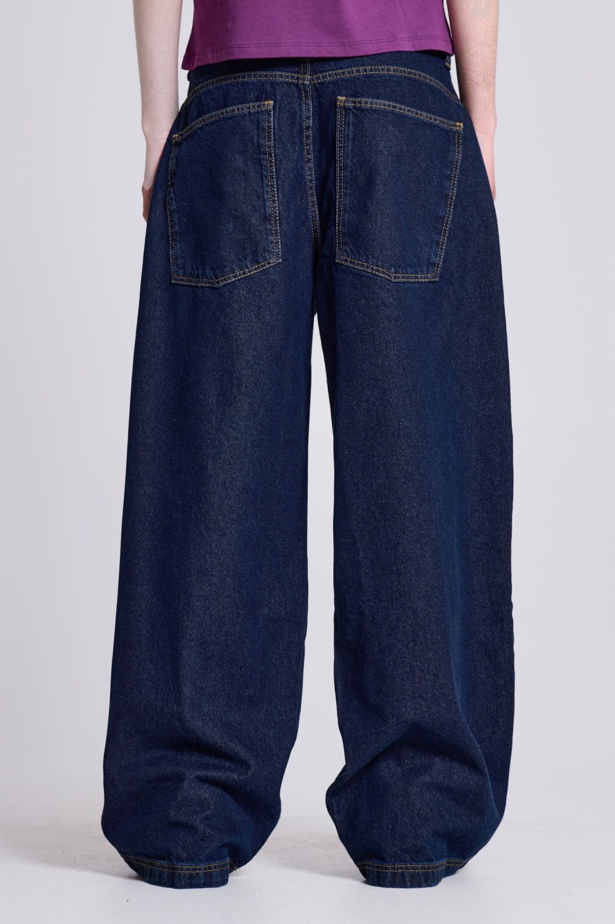 Jaded London Indigo Low Rise Colossus Baggy Jeans | Jeans