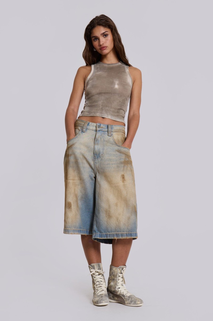 Jaded London Mud Wash Colossus Jorts | Jorts