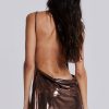 Jaded London Liquid Bronze Mirage Mini Dress | Mini Dresses