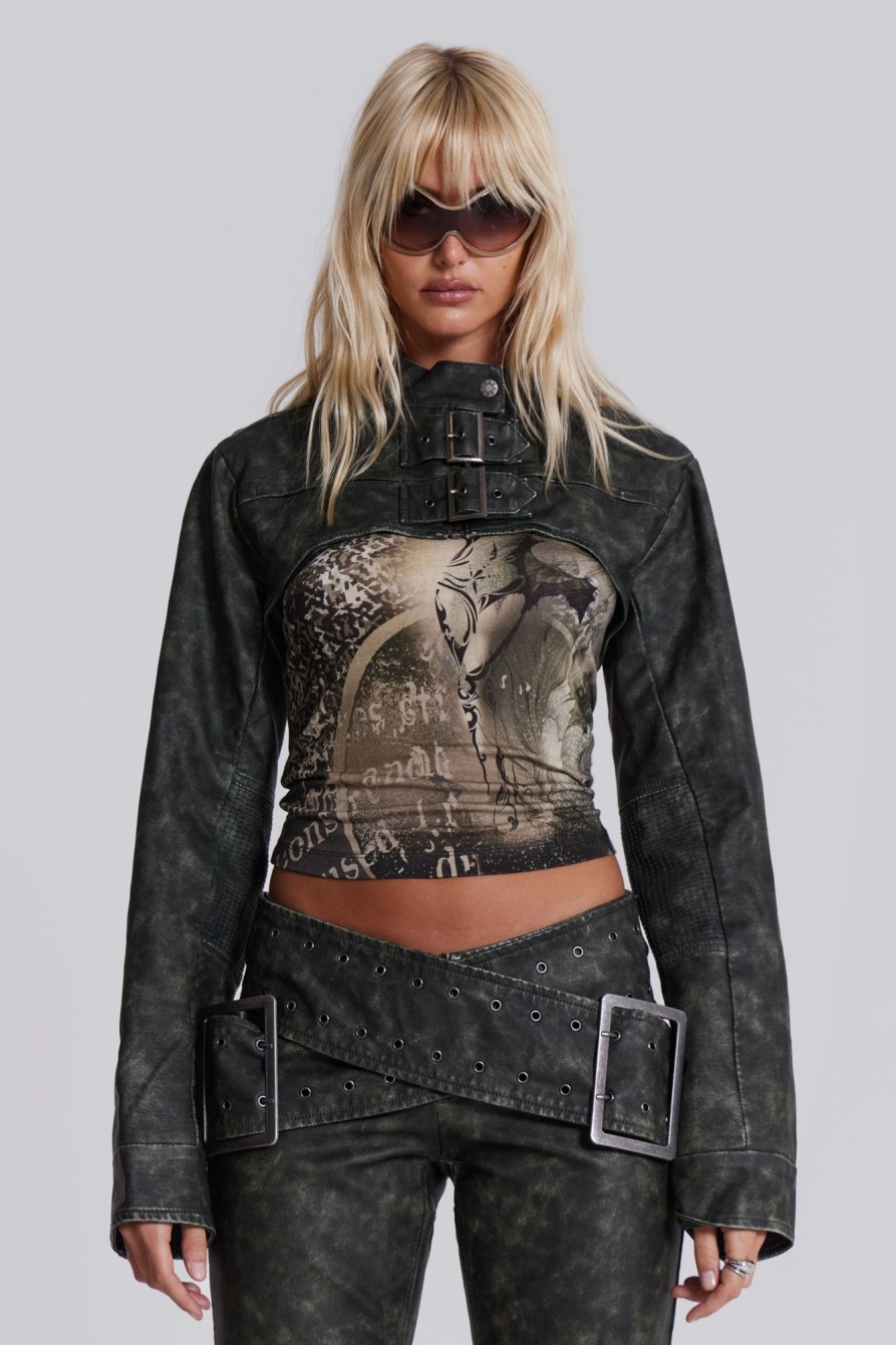 Jaded London Assassin Ultra Cropped Jacket | Outerwear