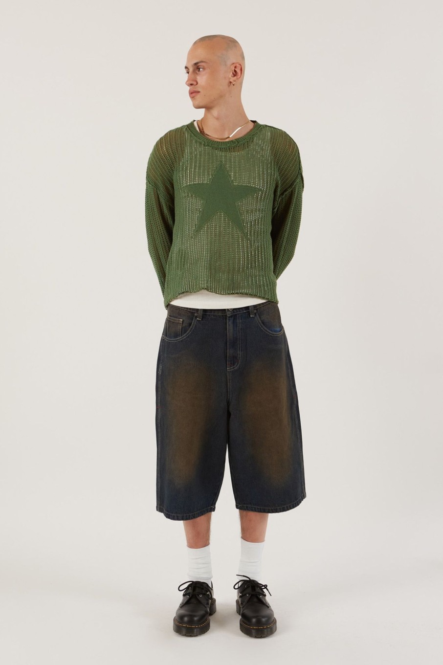 Jaded London Green Nebula Jumper | Knitwear