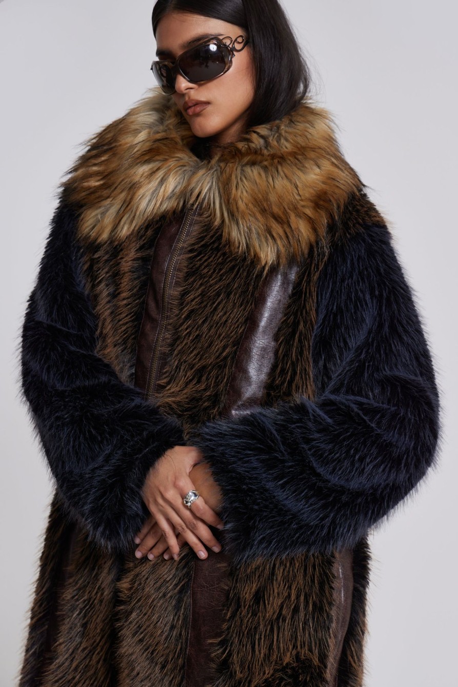 Jaded London Agyness Faux Fur Coat | Outerwear