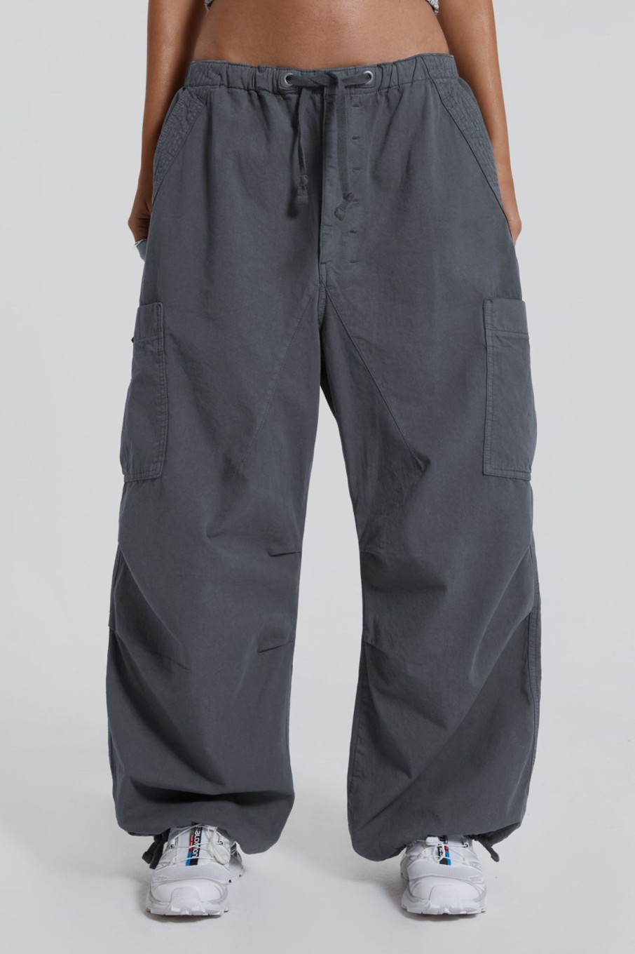 Jaded London Vintage Grey Parachute Cargo Pants | Cargo Pants