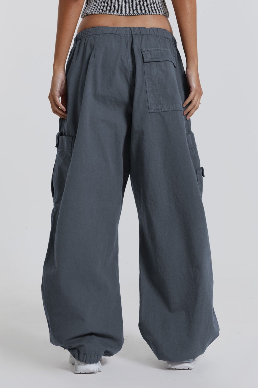 Jaded London Vintage Grey Parachute Cargo Pants | Cargo Pants