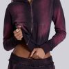 Jaded London Deep Red Fade Mini Monster Hoodie | Loungewear