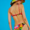 Jaded London Geometric Summer Print Low Rise Frill Edge V Front Bikini Bottoms | Bikini Bottoms