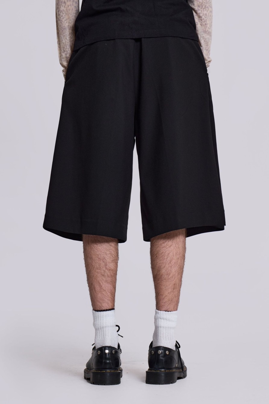 Jaded London Black Goliath Tailored Shorts | Tailoring