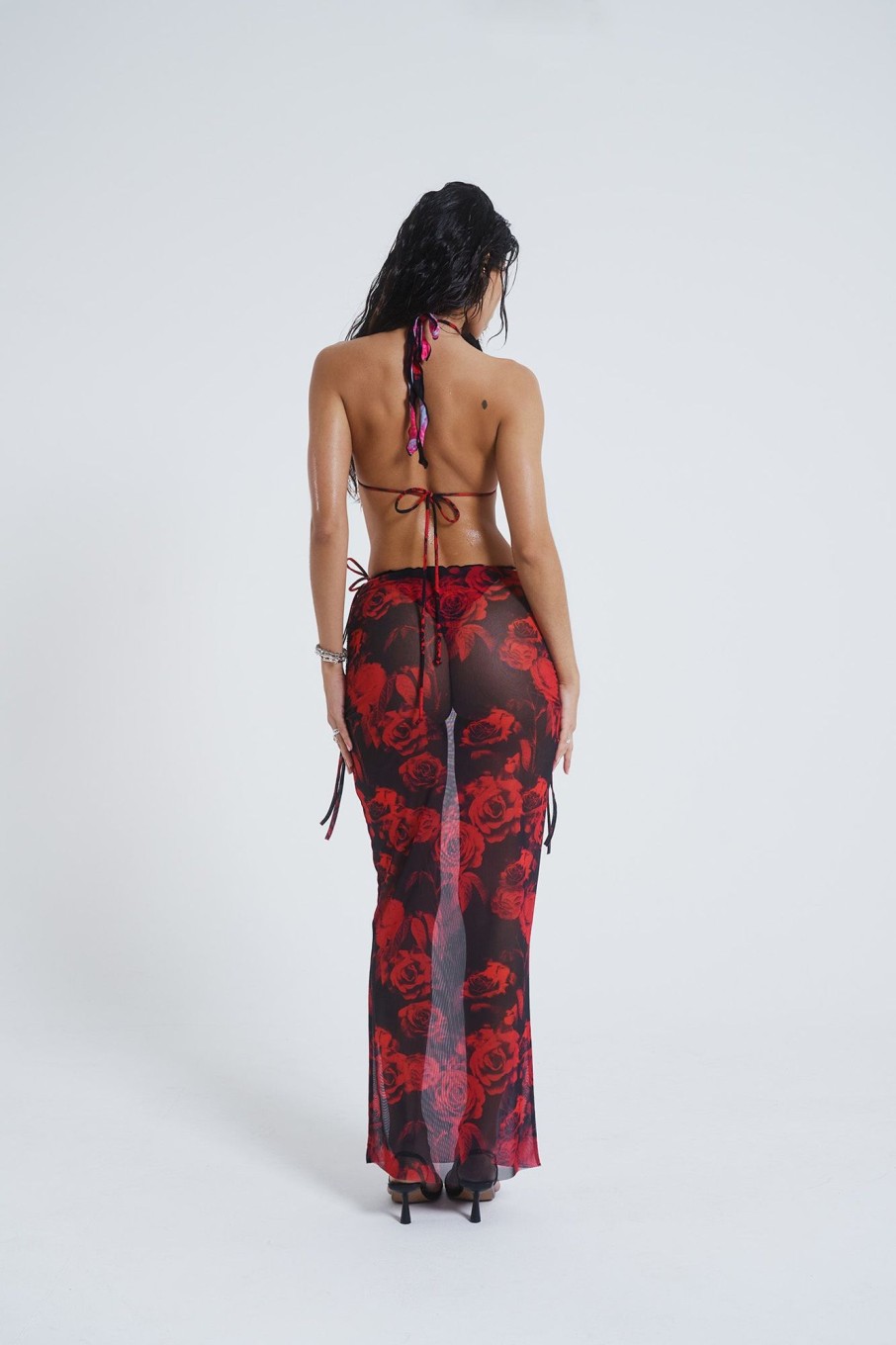 Jaded London Selene Mesh Maxi Skirt | All Swimwear & Beachwear