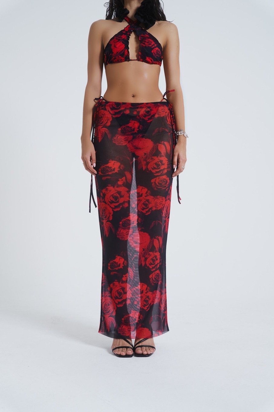 Jaded London Selene Mesh Maxi Skirt | All Swimwear & Beachwear