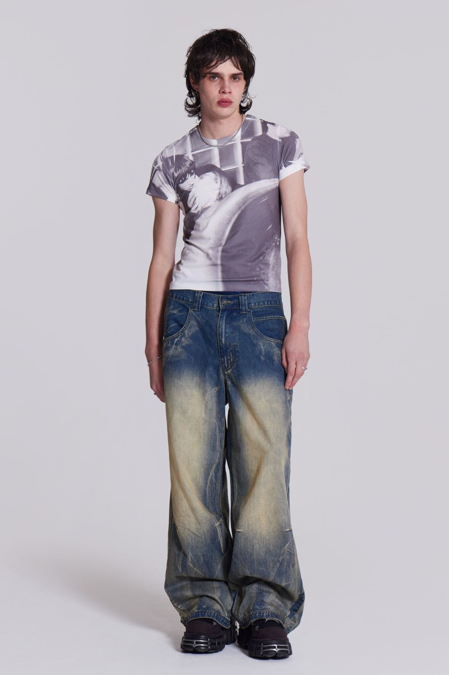 Jaded London Blue Ethereal Colossus Jeans | Jeans