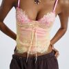 Jaded London Pink Lorelai Corset | Crop Tops