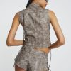 Jaded London Steel Lace Up Sleeveless Vest | Co-Ords