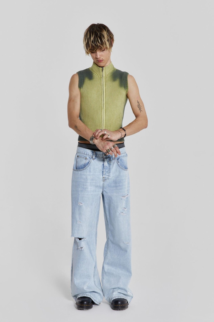 Jaded London Toxic Vest | Knitwear