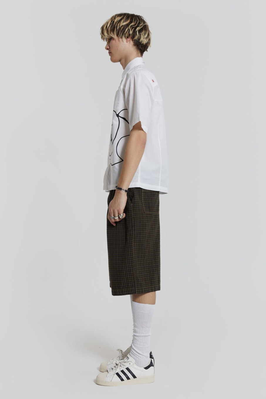 Jaded London Charcoal Check Fairway Shorts | Shorts & Jorts