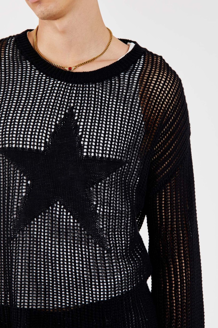 Jaded London Black Nebula Jumper | Knitwear