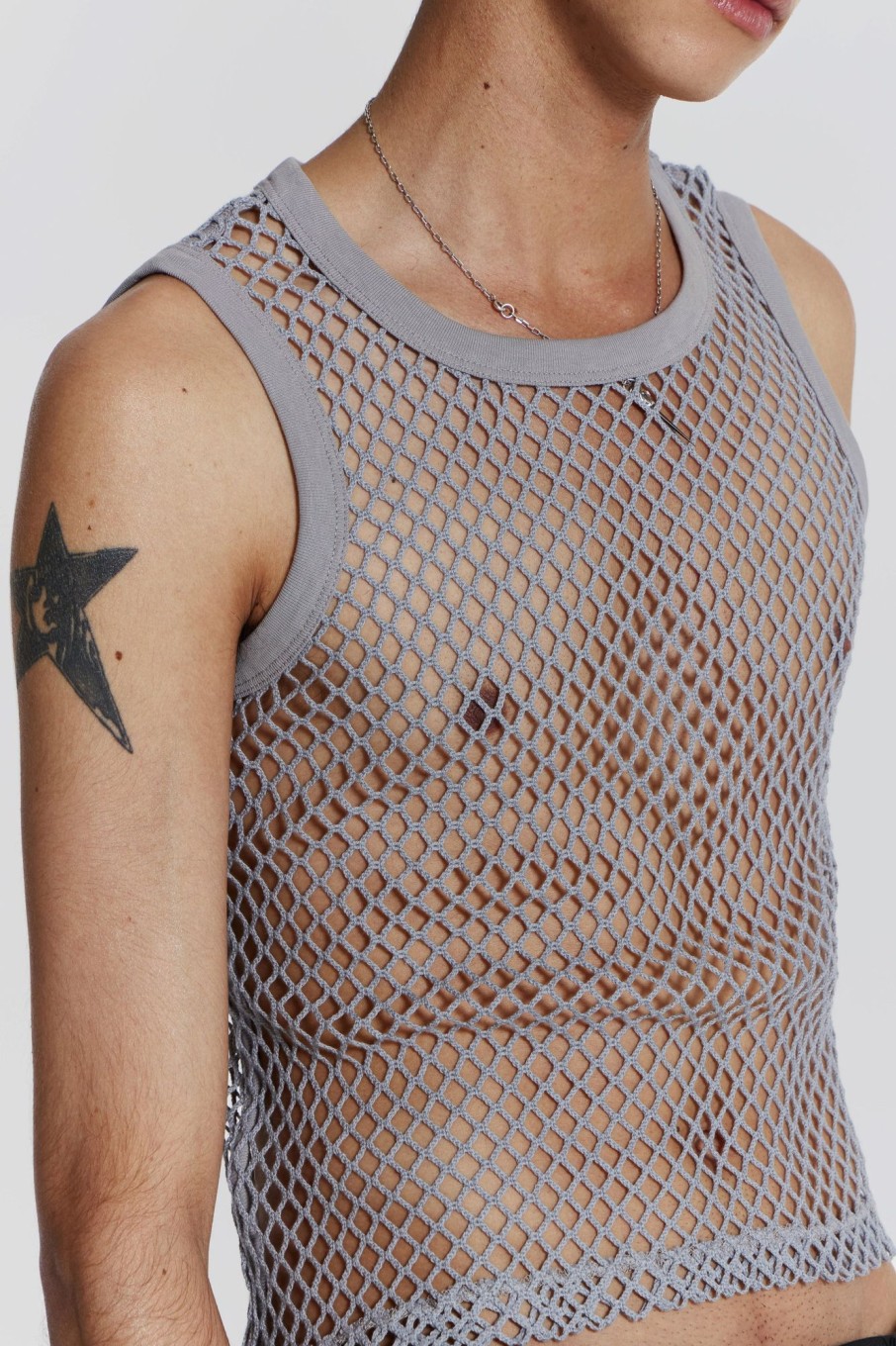 Jaded London Chain Grey Vest | Vests