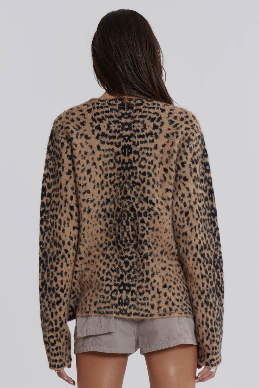 Jaded London Leopard Chuck Cardigan | Knitwear