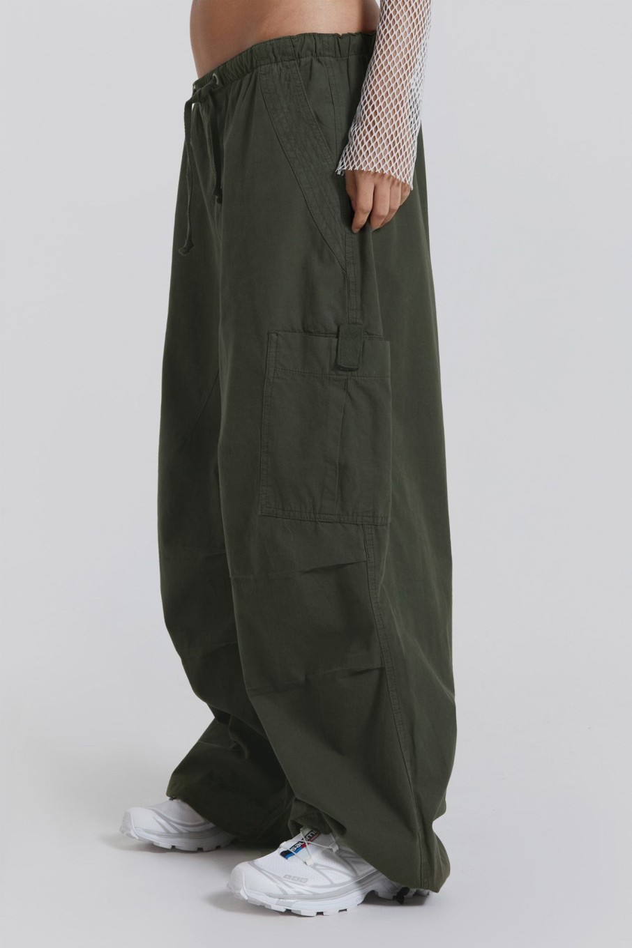 Jaded London Khaki Parachute Cargo Pants | Cargo Pants